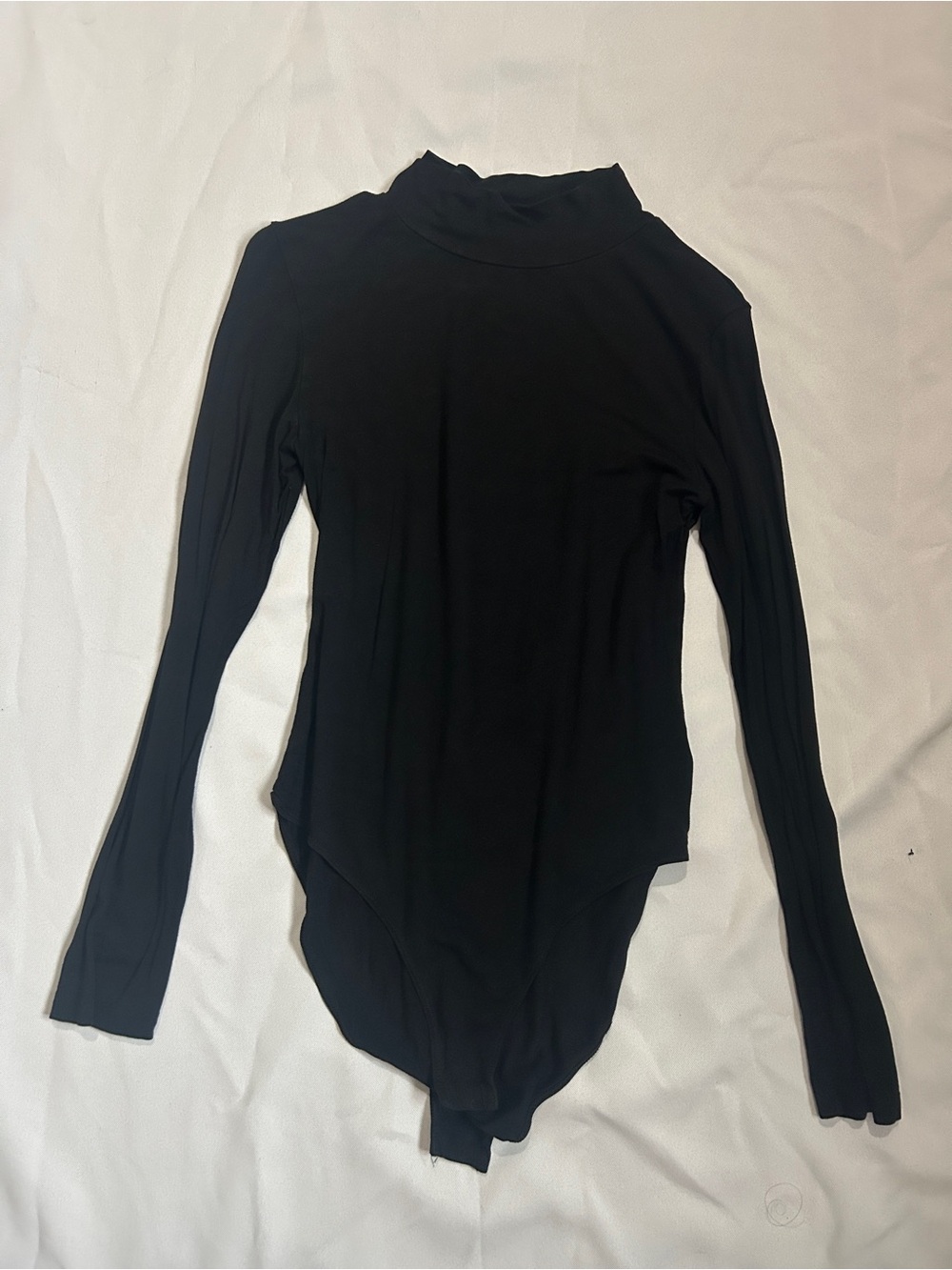 Black Long Sleeve Mock Neck Bodysuit - Unknown Brand